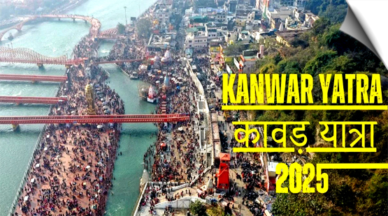 Uttarakhand | Hundreds of devotees taking part in the Kanwar Yatra collect water from the river Ganga in Haridwar