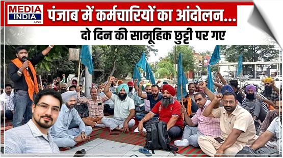 Punjab Govt Employees Stage Protests Across State Over Pending Service-Related & Financial Demands, India