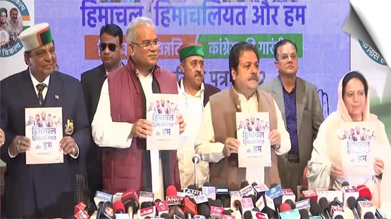Himachal Pradesh Assembly elections | Congress releases manifesto; promises free power, ₹1,500 a month for women