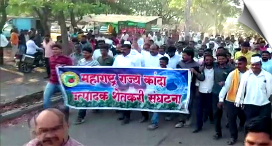Nasik Onion farmers started a protest against govt to stop prices from going down