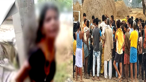 Bihar | Cruelty to an elderly woman by calling her a witch! Tied to a pole and beaten badly, the crowd kept watching the spectacle