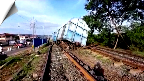 Goods Train Derails near Ambadola in Odisha’s Rayagada