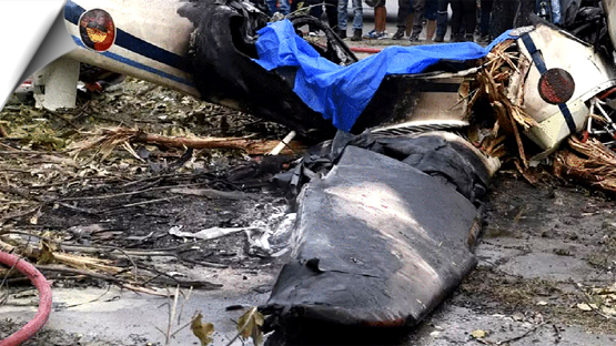 Maharashtra | A training aircraft crashed during a training session near Gojubavi village in the Pune