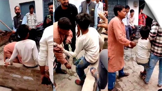 Uttar pradesh | Kid tied with a rope, dragged and beaten by sticks in Auraiya