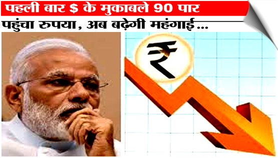 The Indian Rupee hit an all-time low of 90.58 against the US dollar