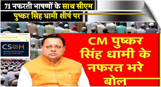 Dhami government of Uttarakhand is riding on hate politics